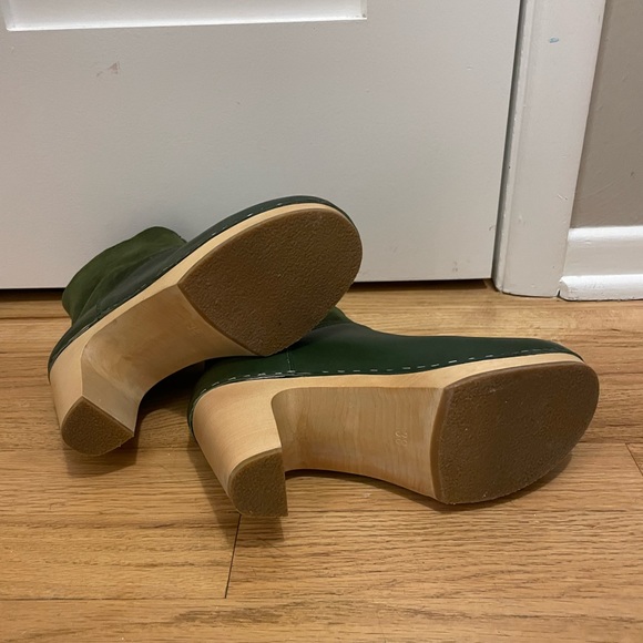 Swedish Hasbeen fur lined boots in green. Size 38. Excellent condition! - Picture 2 of 7